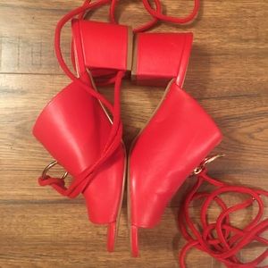 E8 Miista Mule Ankle Wrap Leather Sandals 38